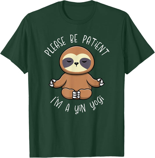 Cute Sloth Yin Yoga Design for Yogis T-Shirt - T-Shirt | Forest