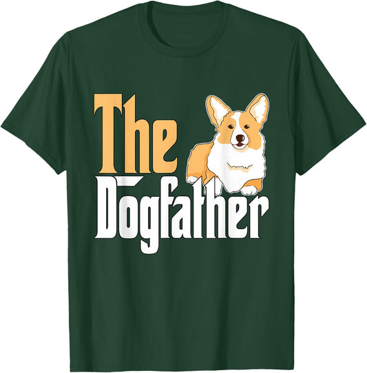 Corgi Dog Dad Dogfather Dogs Daddy Father T-Shirt - T-Shirt | Forest