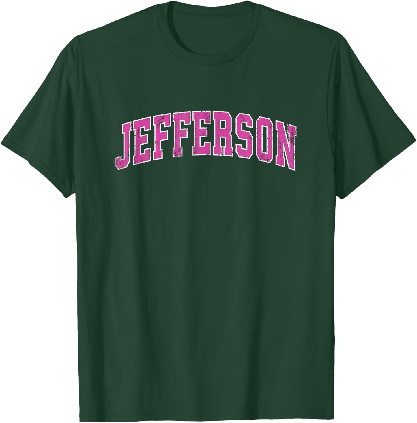 Jefferson New Jersey NJ Vintage Sports Design Pink Design T-Shirt - T-Shirt | Forest
