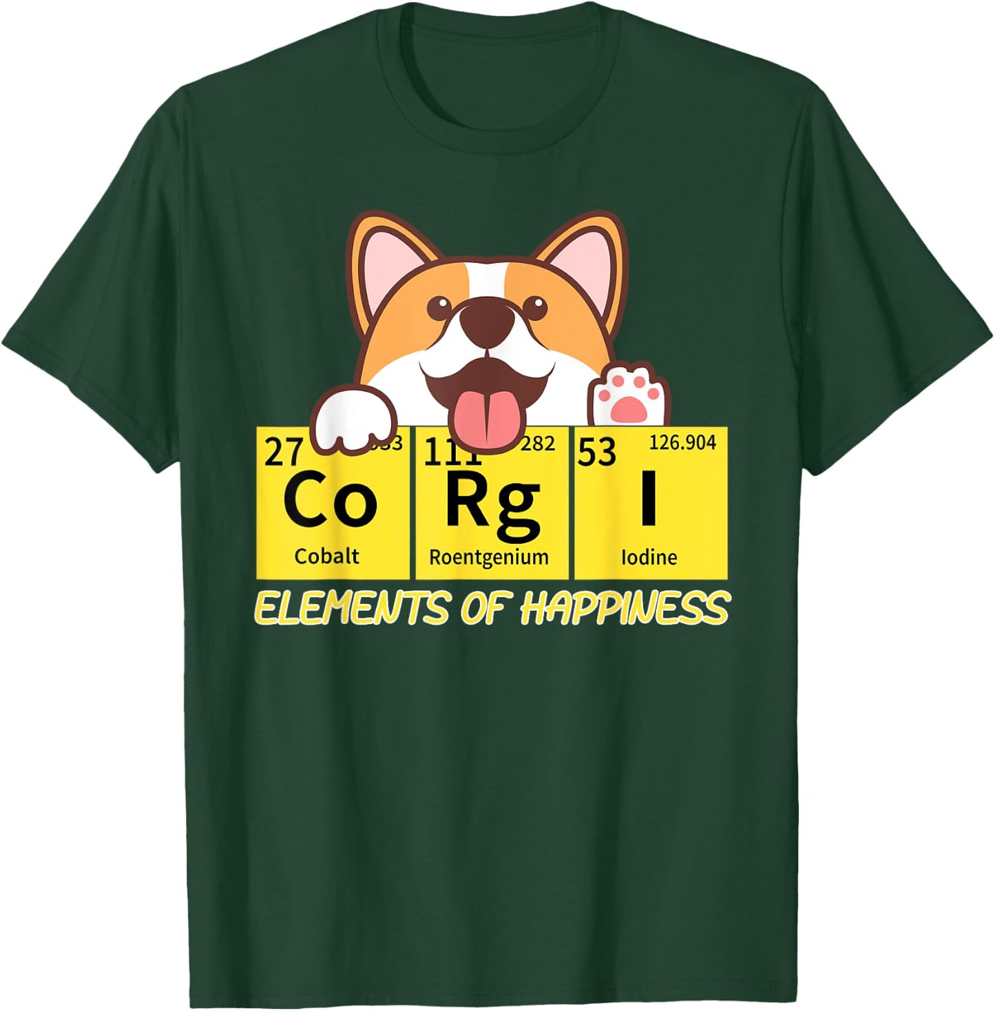 Corgi Elements Tab Of Happiness Funny For Corgi Mom And Dad T-Shirt - T-Shirt | Forest