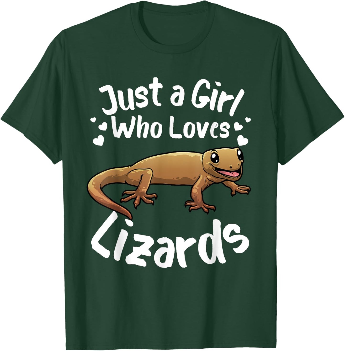 Funny Lizard Designs For Girls Kids Reptile Herpetologists T-Shirt - T-Shirt | Forest