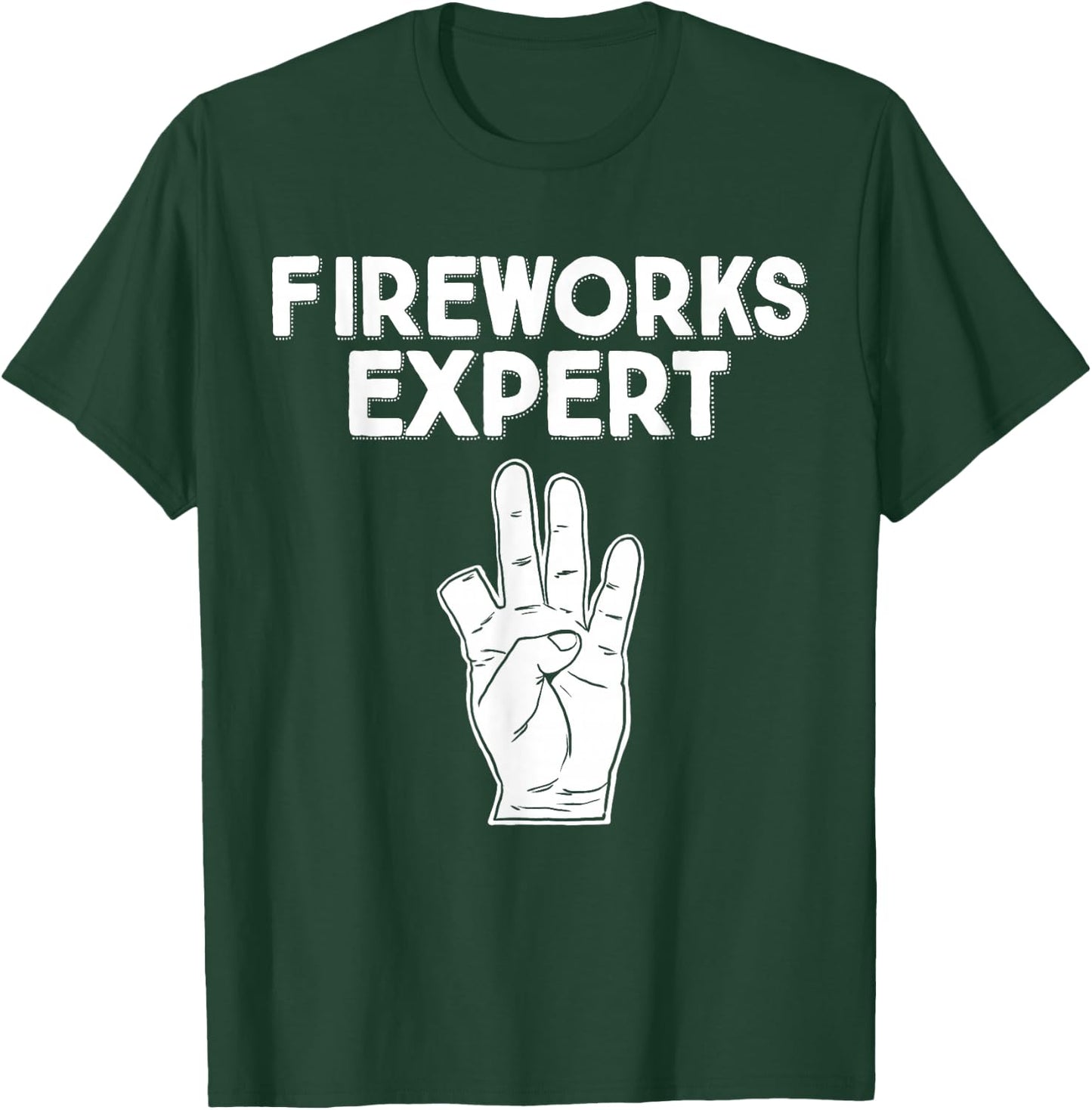 Miftees July 4th Fireworks Expert Humorous Black Small T-Shirt - T-Shirt | Forest