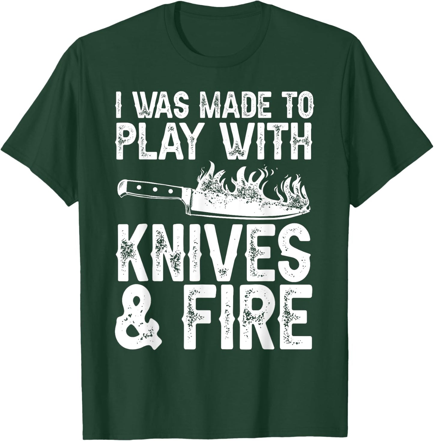 Funny Chef Design Women Knives Play Cooking Lovers T-Shirt - T-Shirt | Forest
