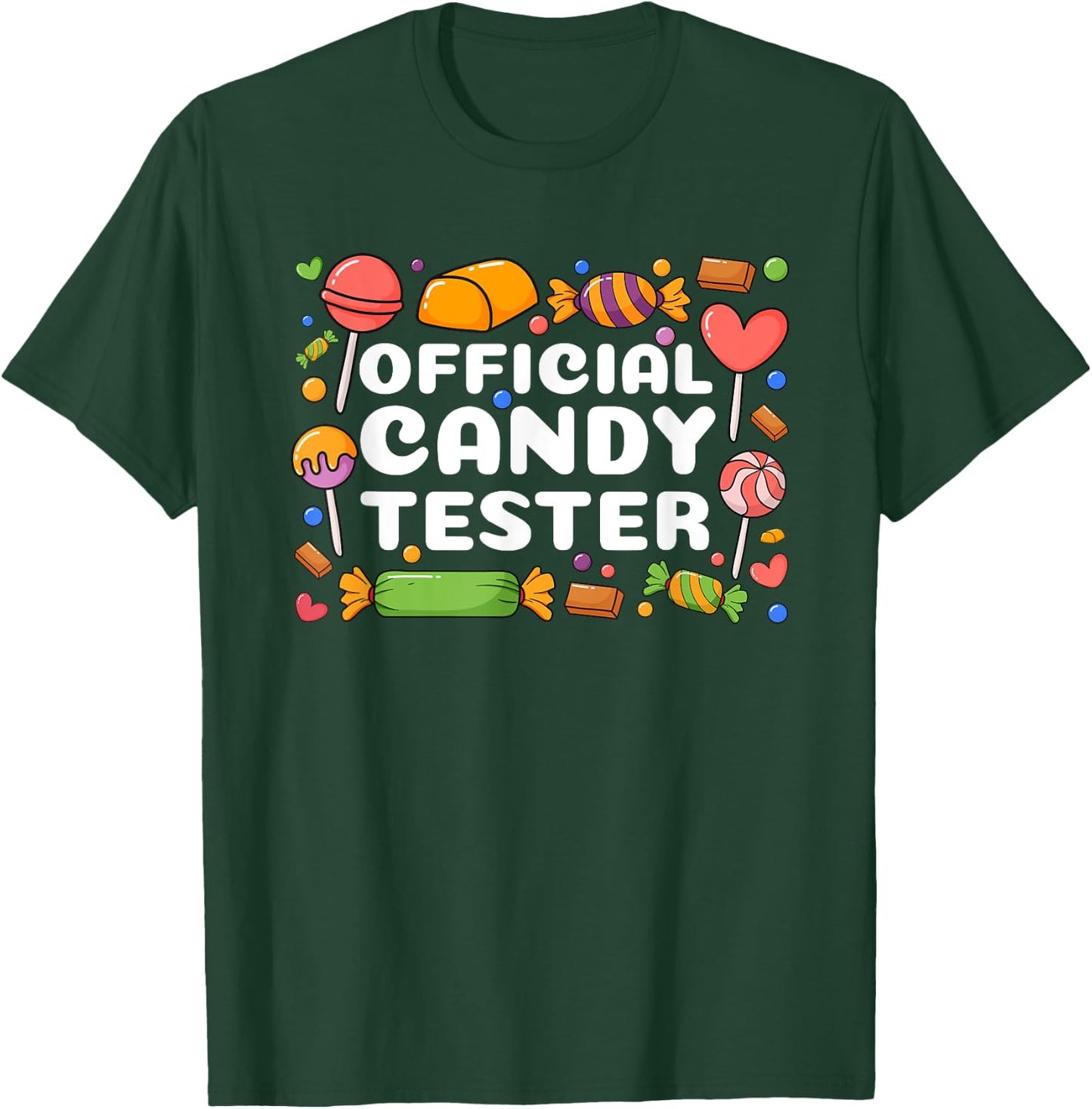 Cool Candy Tester Design Women Kids Candy Lollipop T-Shirt - T-Shirt | Forest