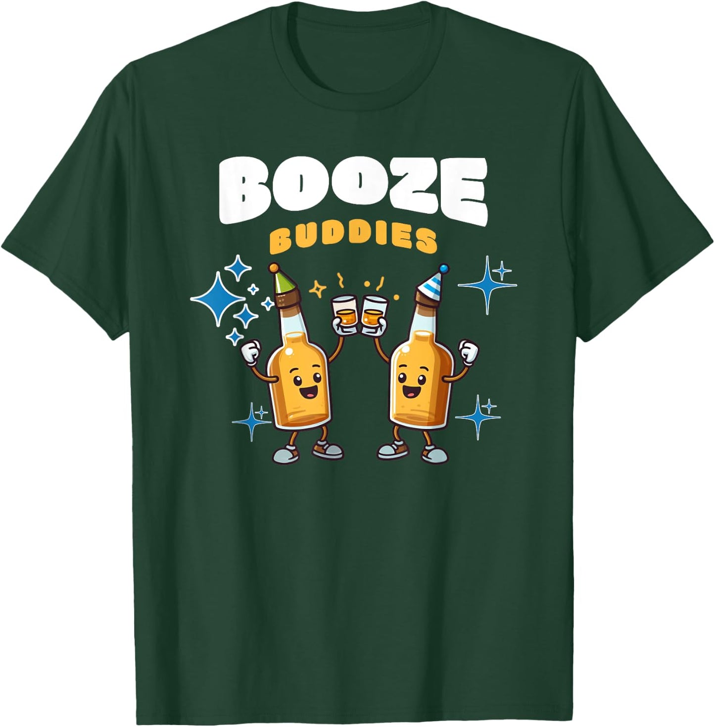 Booze Buddies Funny Alcoholic Festival Bar Hopping T-Shirt - T-Shirt | Forest