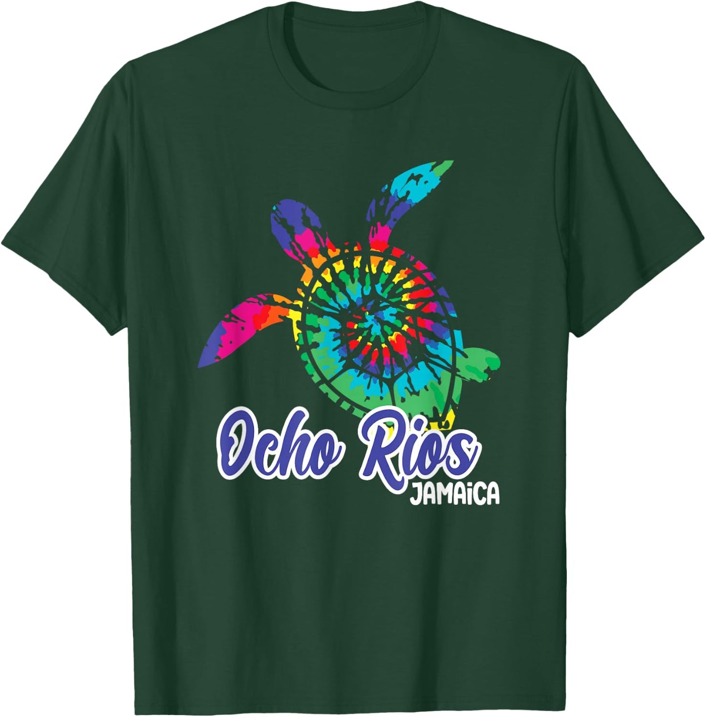 Ocho Rios Souvenirs Jamaica Tie Dye Save Sea Turtle Vacation T-Shirt - T-Shirt | Forest