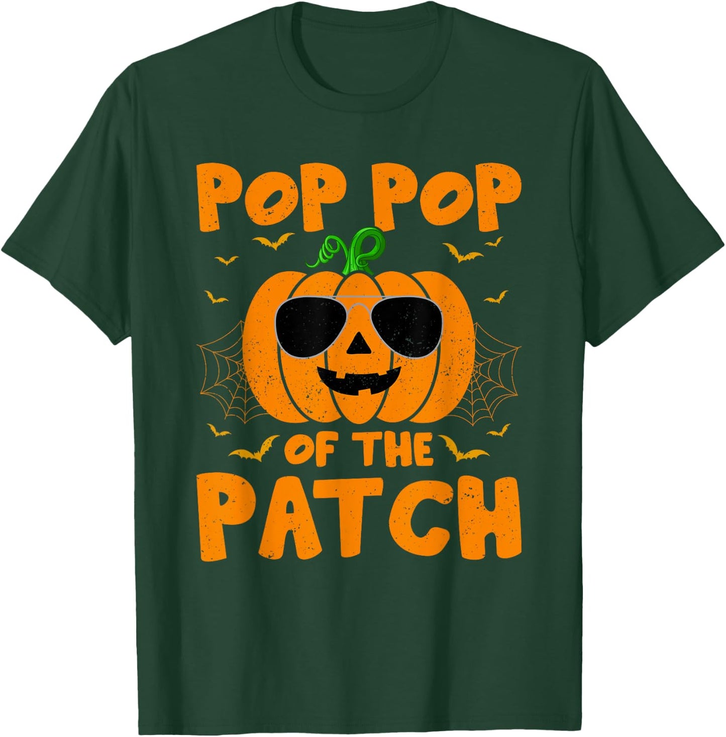 Pumpkin Pop Pop Of The Patch Family Group Costume Halloween T-Shirt - T-Shirt | Forest