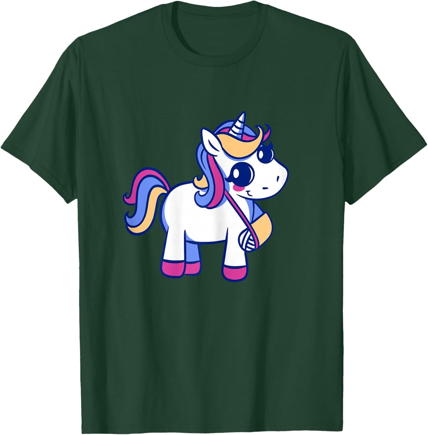 Unicorn Broken Arm for Girls T-Shirt - T-Shirt | Forest