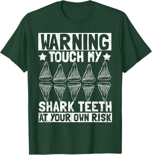 Shark Teeth Collector Collection Container Teeth Hunter T-Shirt - T-Shirt | Forest