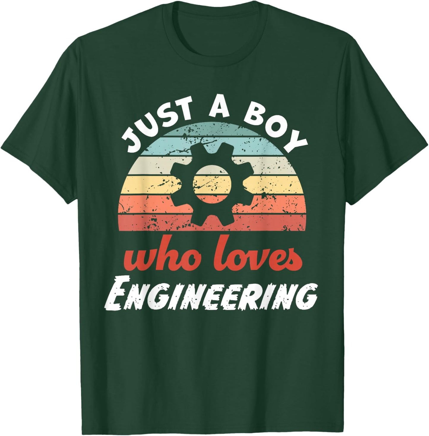 Just A Boy Who Loves Engineering Kids Engineering Boys T-Shirt - T-Shirt | Forest