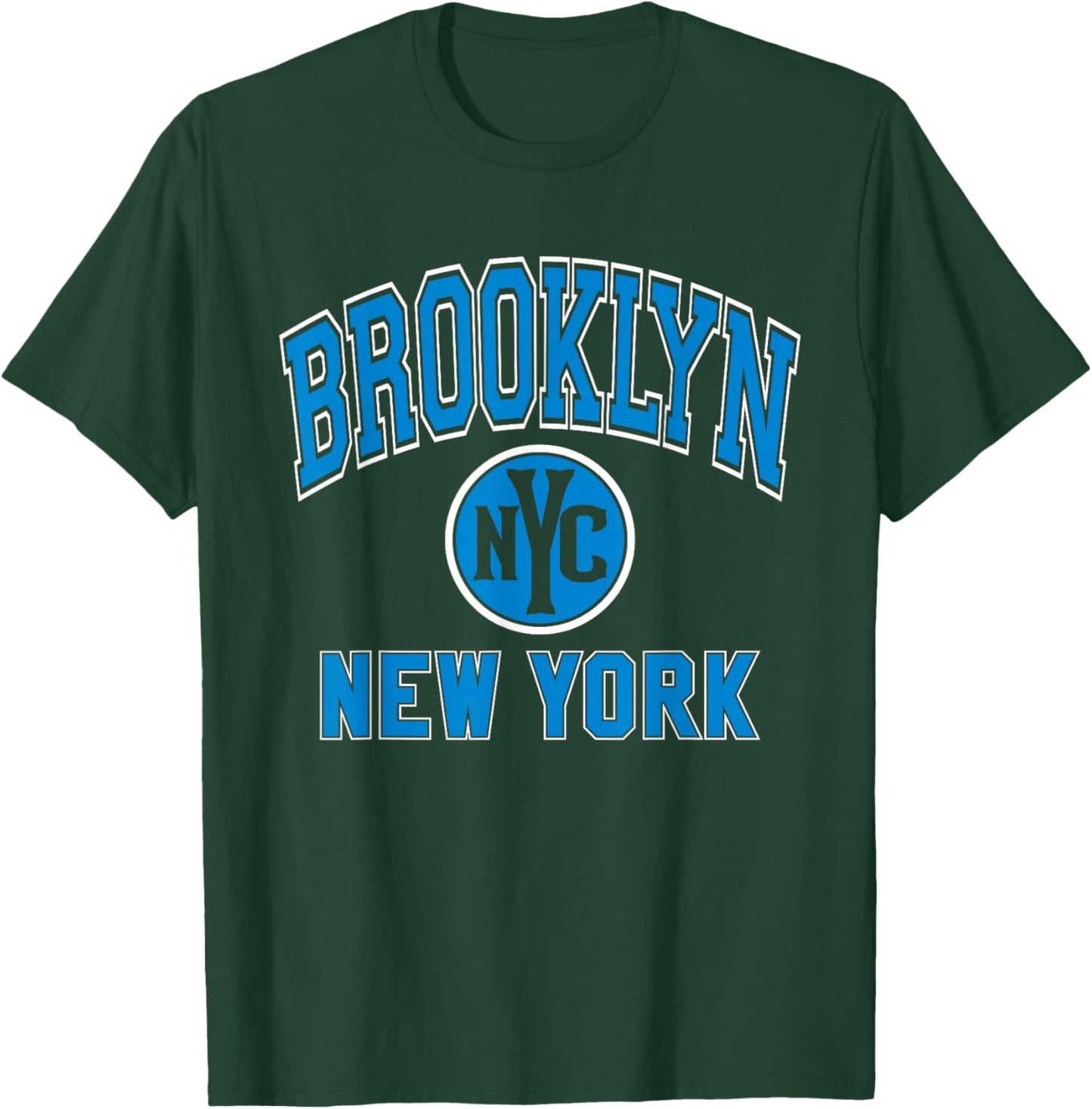 Brooklyn NYC New York Blue Print T-Shirt - T-Shirt | Forest