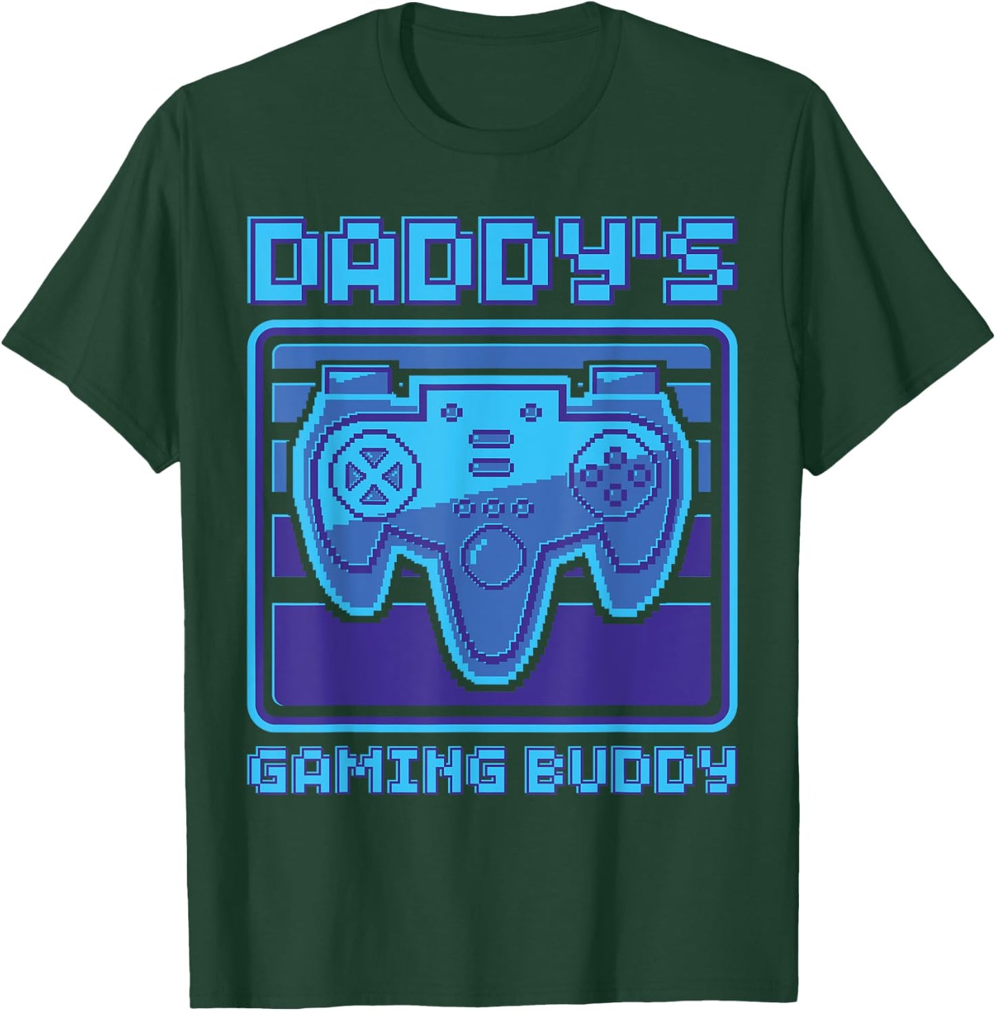 Daddy's Gaming Buddy Gamer Boys Girls Video Game Matching T-Shirt - T-Shirt | Forest