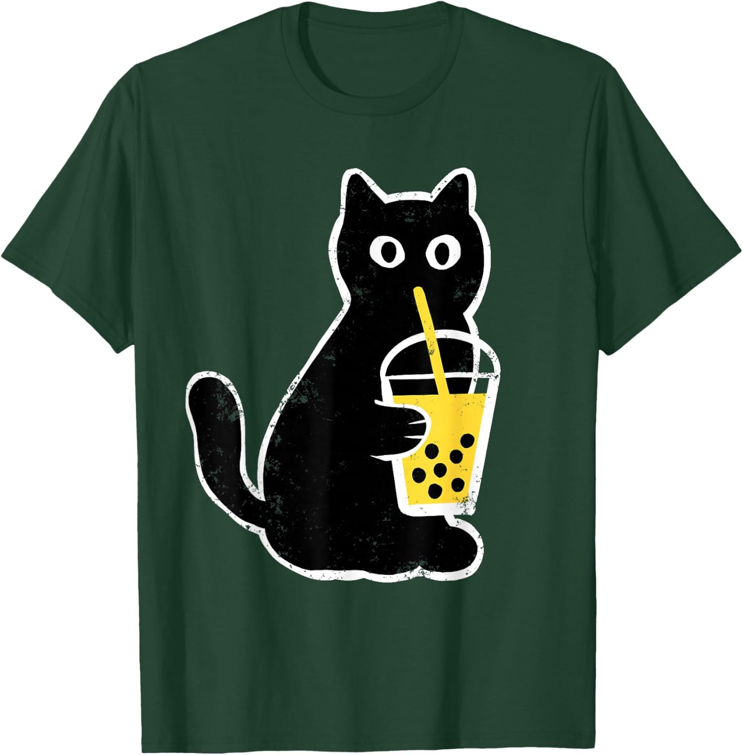 Cat Boba Funny Anime Japanese Bubble Tea Lover T-Shirt - T-Shirt | Forest