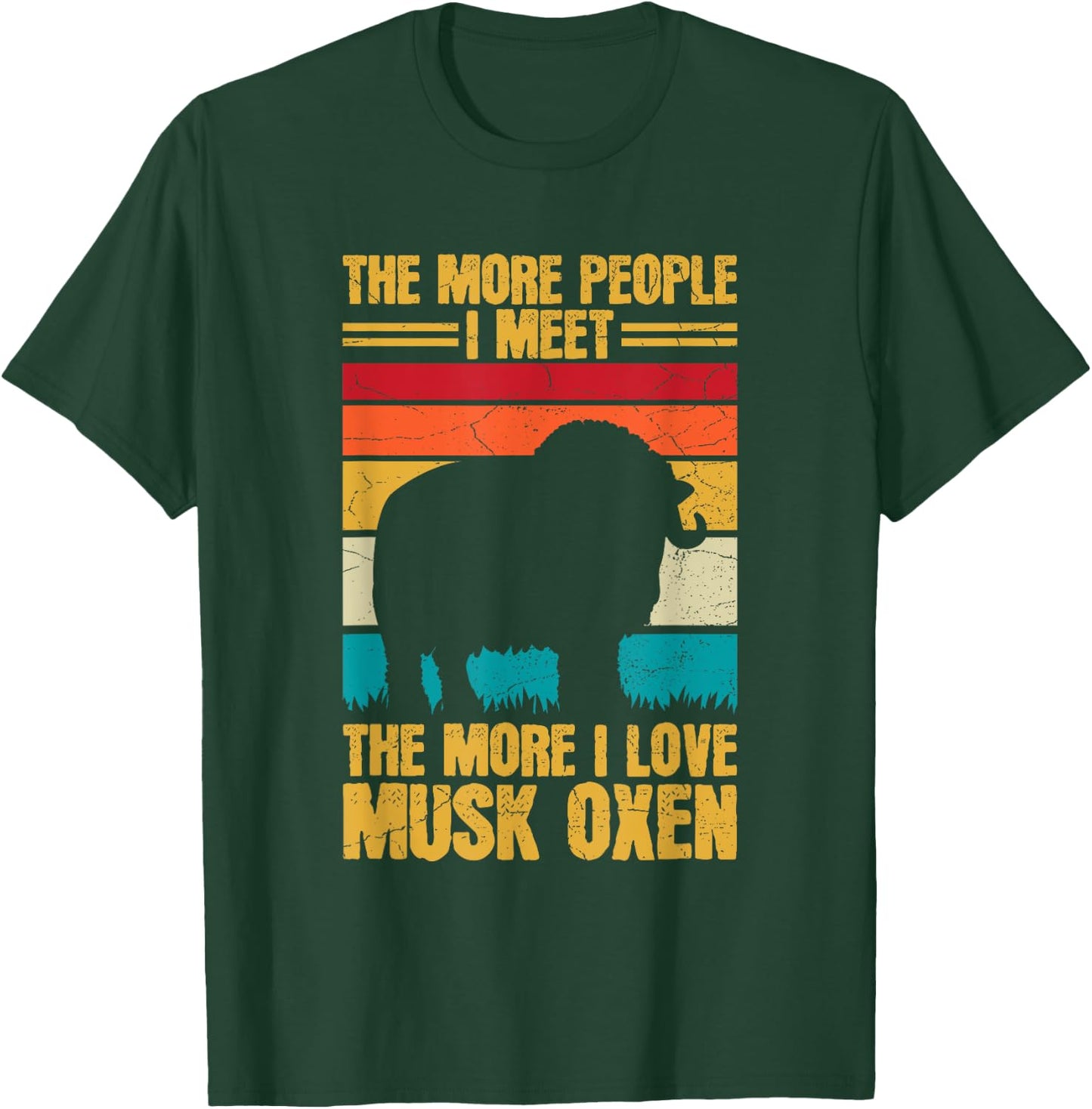 Muskox and Musk Oxen Design for a Musk ox lover T-Shirt - T-Shirt | Forest