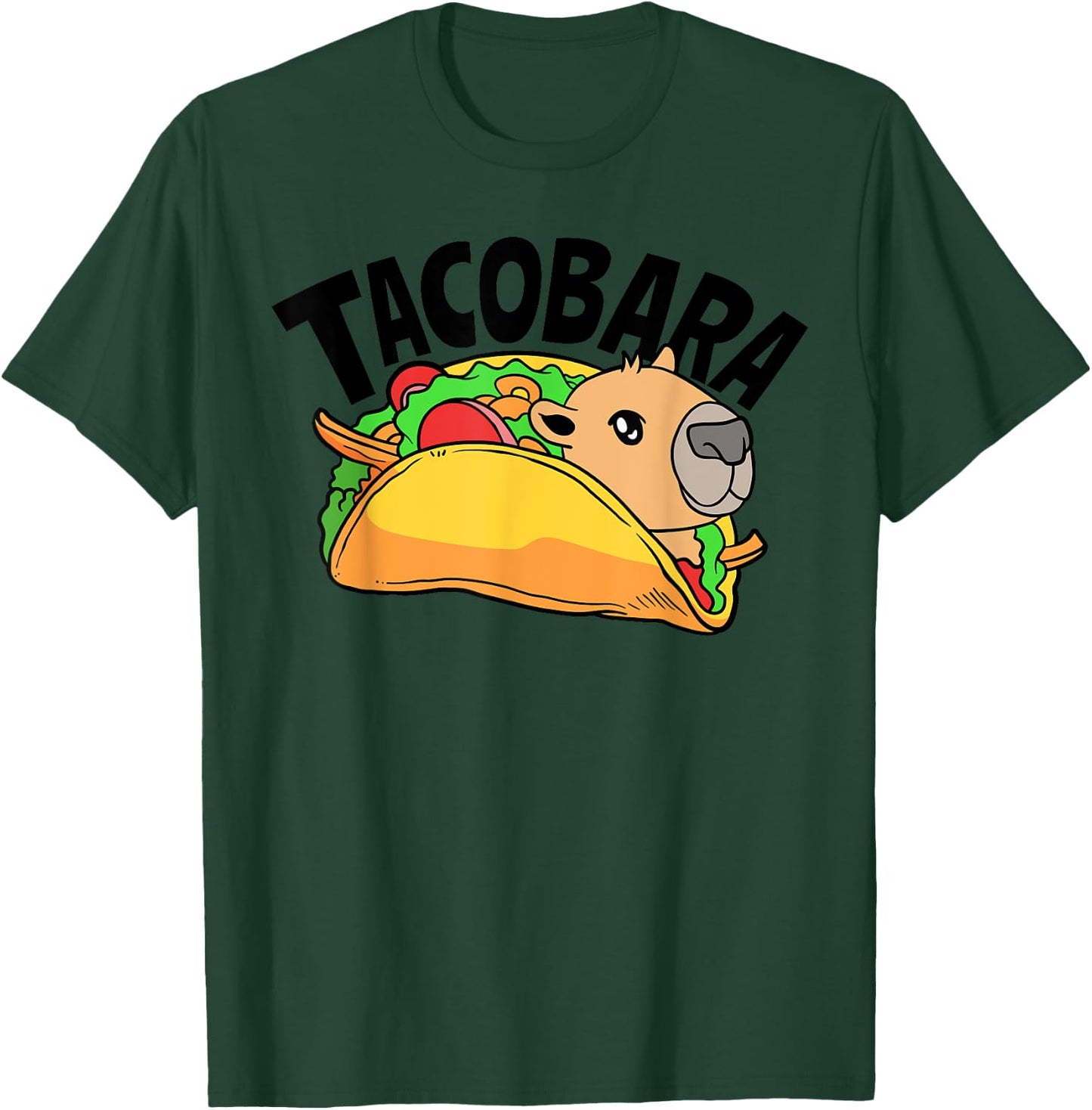 Tacobara Capybaras Rodent Mexico Food Tacos Lover Funny T-Shirt - T-Shirt | Forest