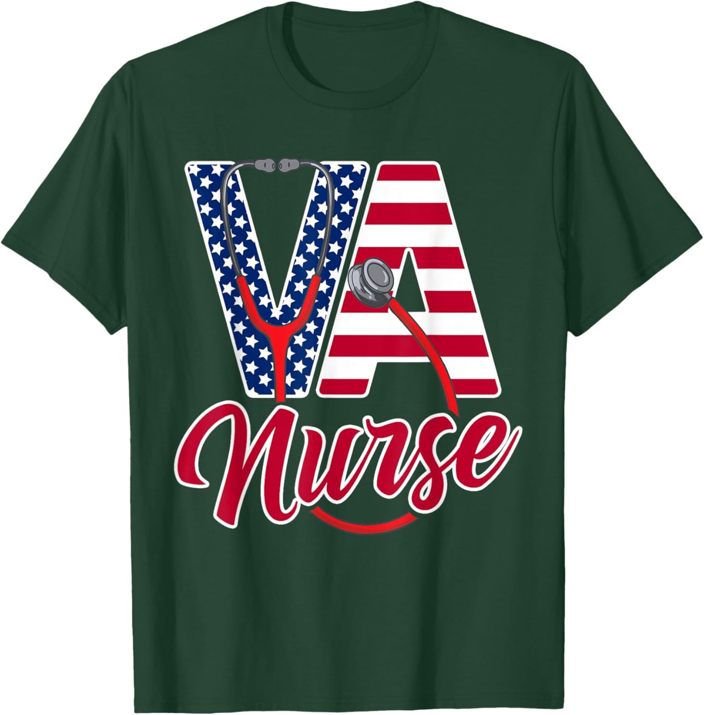 VA Nurse Apparel - VA Nurse Squad T-Shirt - T-Shirt | Forest