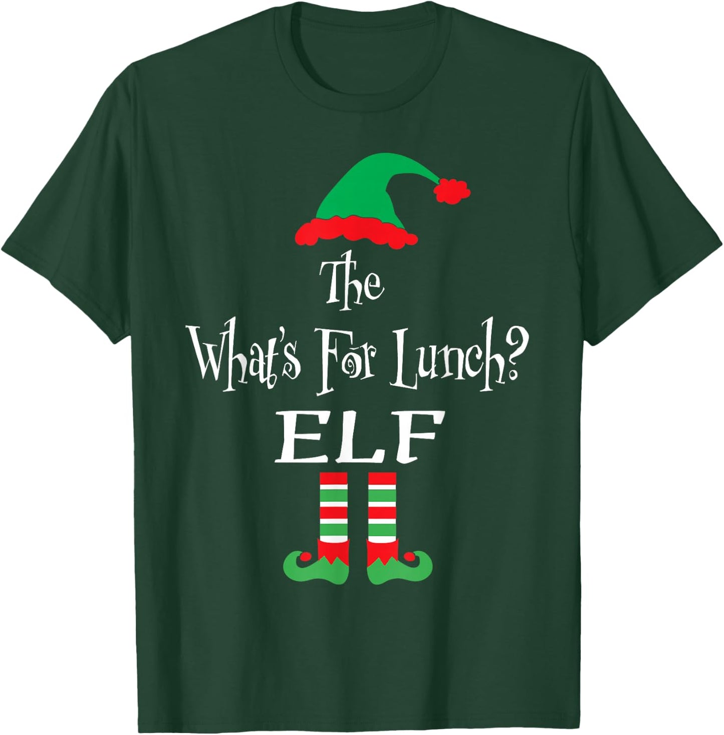Christmas The What's For Lunch Elf Shirt Matching Family T-Shirt - T-Shirt | Forest