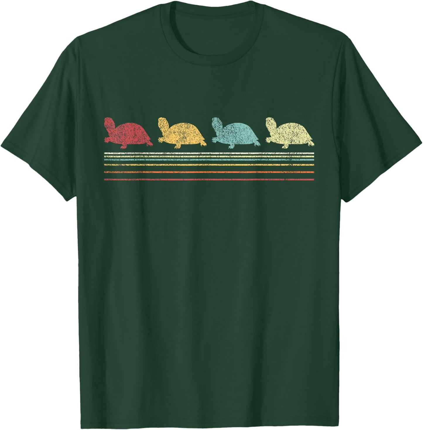 Vintage Tortoises Turtle Lover Funny Tortoise Retro T-Shirt - T-Shirt | Forest