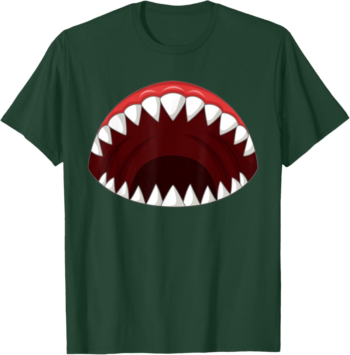 Shark with Open Mouth Shark Halloween Matching Costume T-Shirt - T-Shirt | Forest
