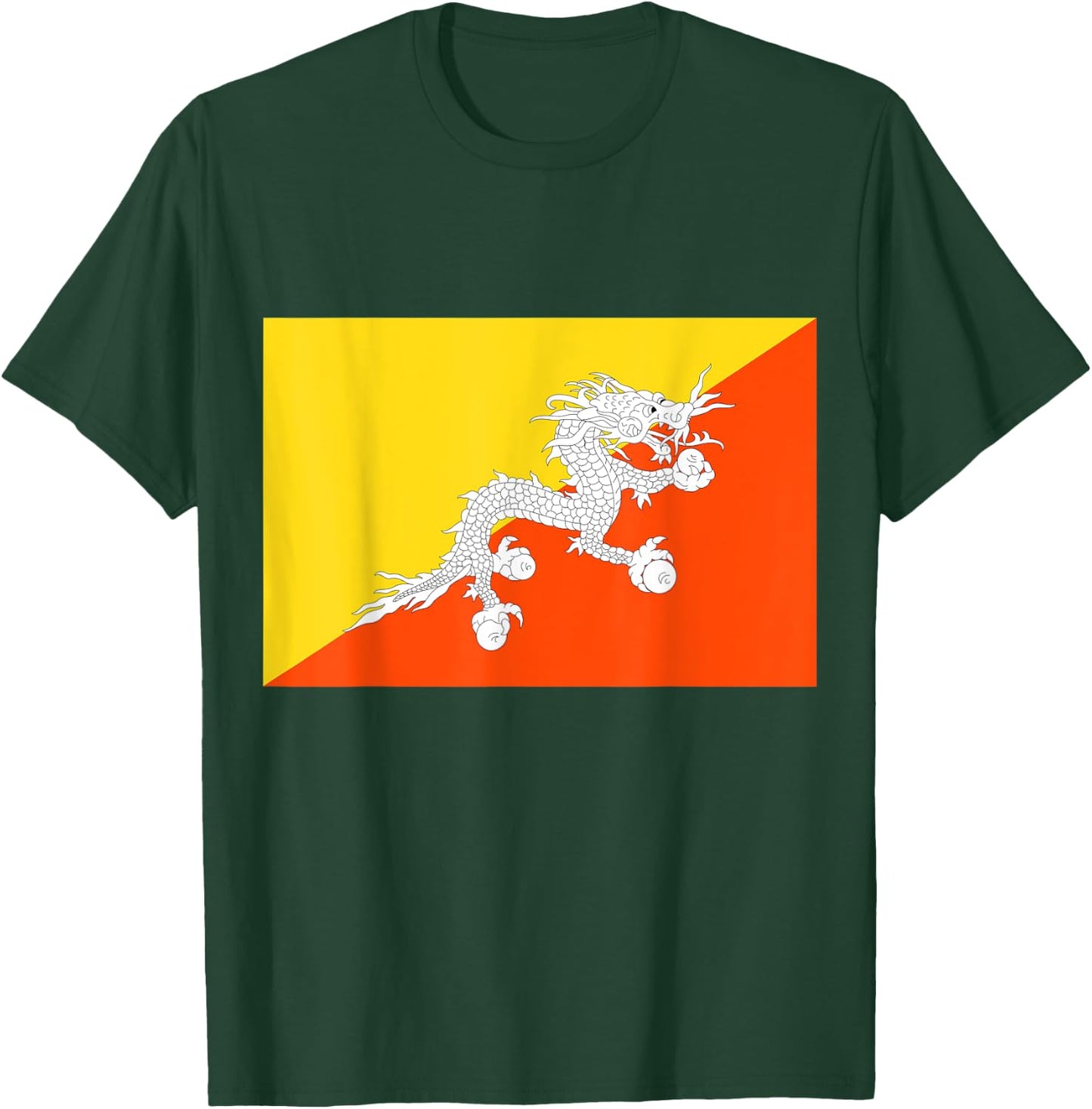 Flag of Bhutan T-Shirt - T-Shirt | Forest