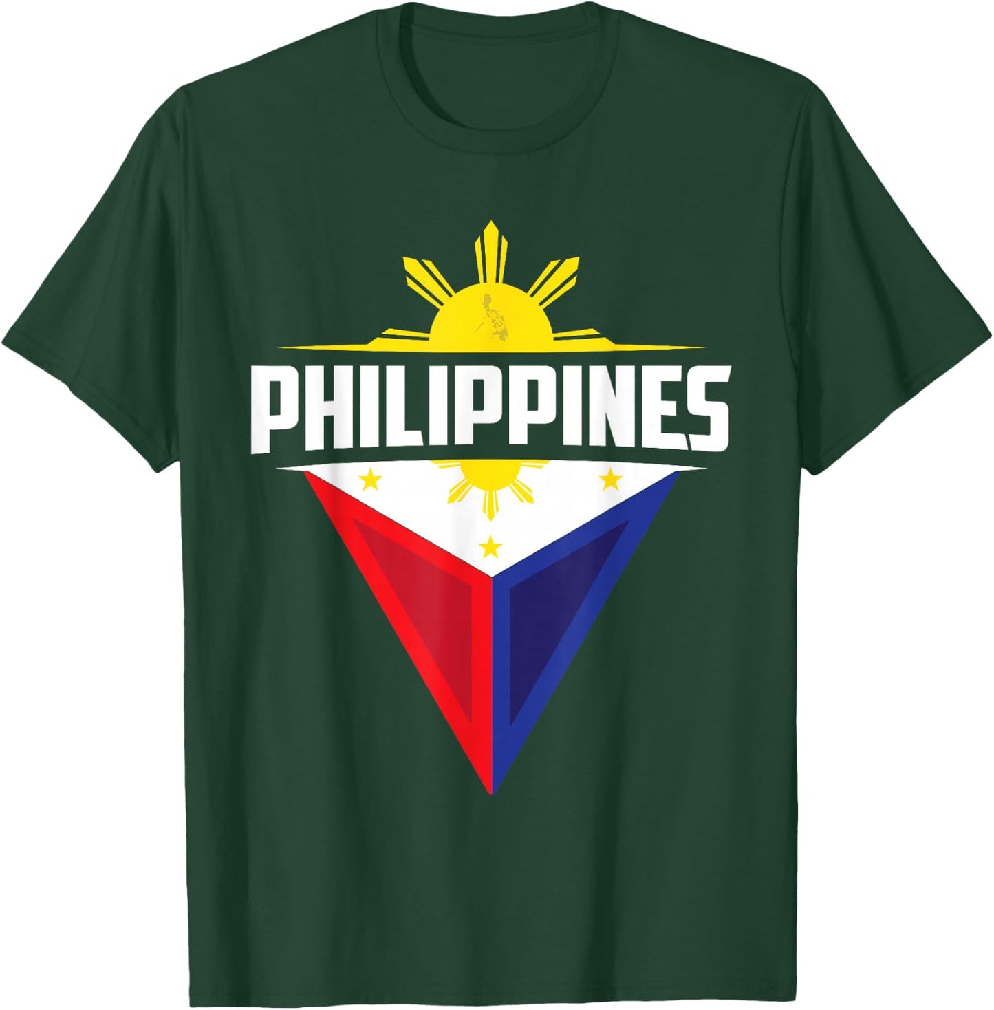Mabuhay Philippine Flag Filipino Heritage Pinoy Pinay T-Shirt - T-Shirt | Forest