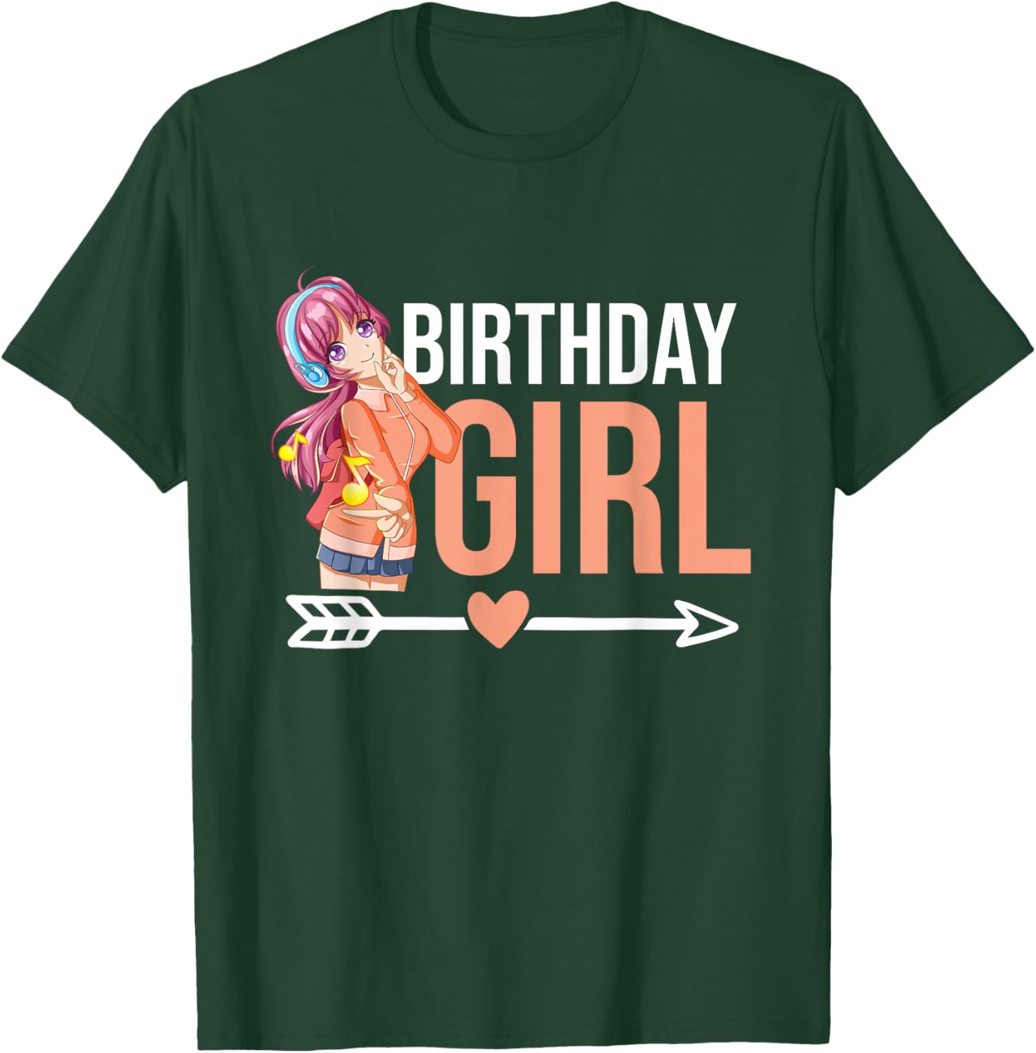 Anime Manga Birthday Girl Birthday T-Shirt - T-Shirt | Forest