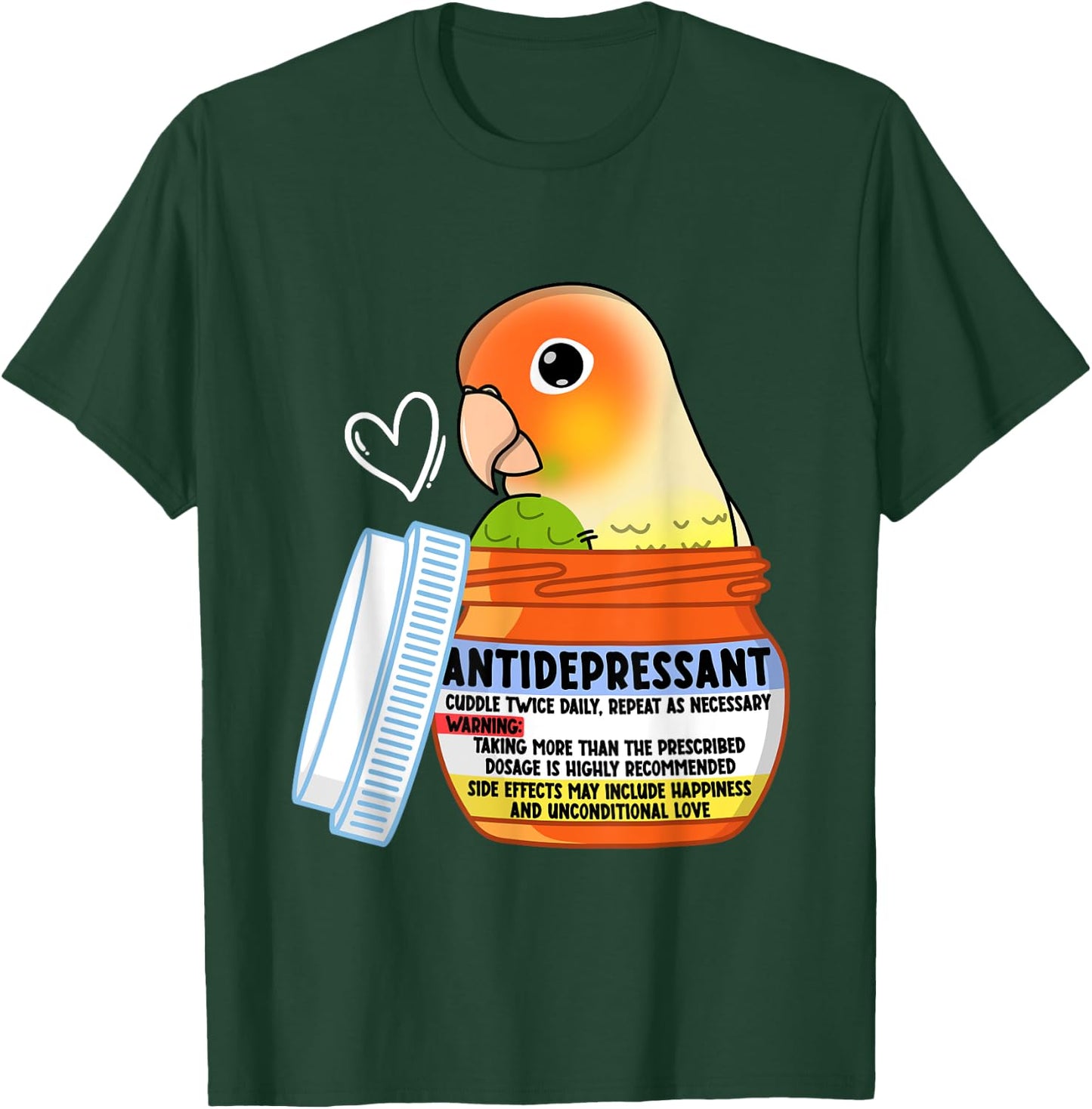 Cute Antidepressant Parrot I Green Cheek Pineapple Conure T-Shirt - T-Shirt | Forest