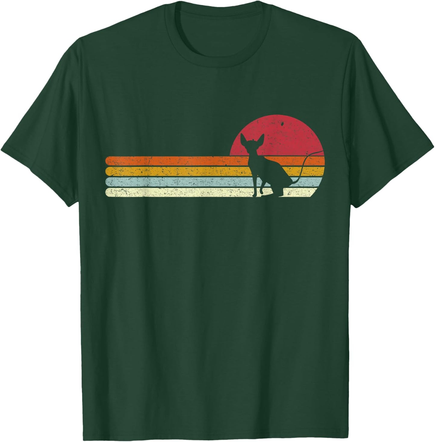 Sunset Sphynx Silhouette for Sphinx Cat Owners T-Shirt - T-Shirt | Forest