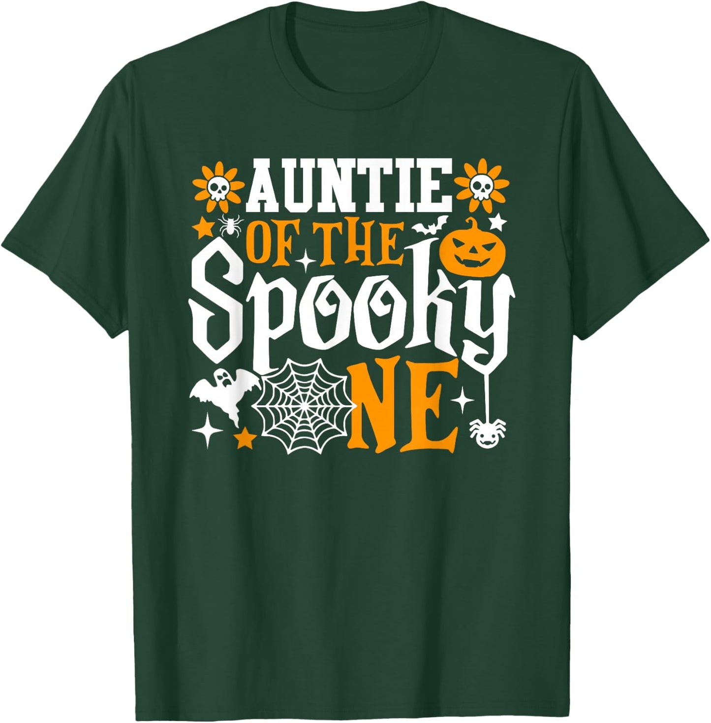 Auntie Of The Spooky One First Birthday Halloween T-Shirt - T-Shirt | Forest