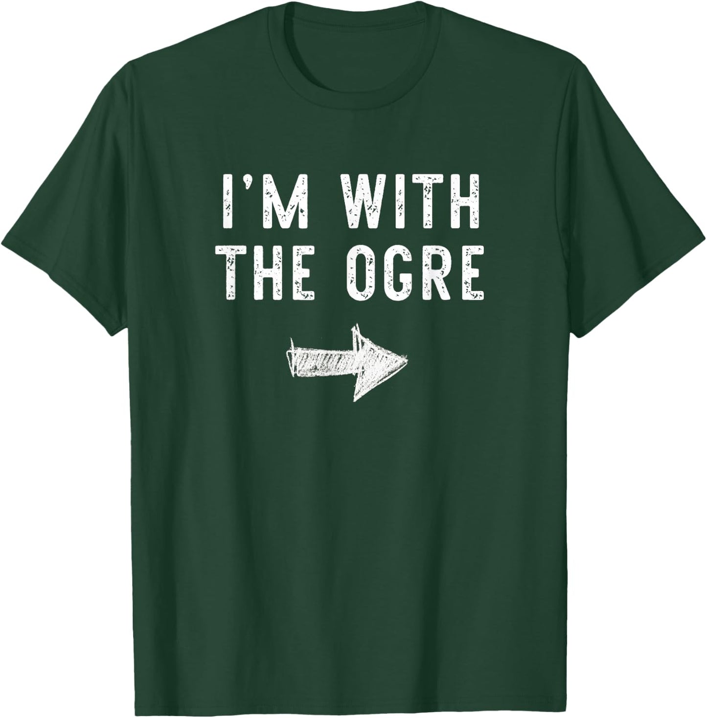 I'm With The Ogre Costume Halloween Matching Couple T-Shirt - T-Shirt | Forest