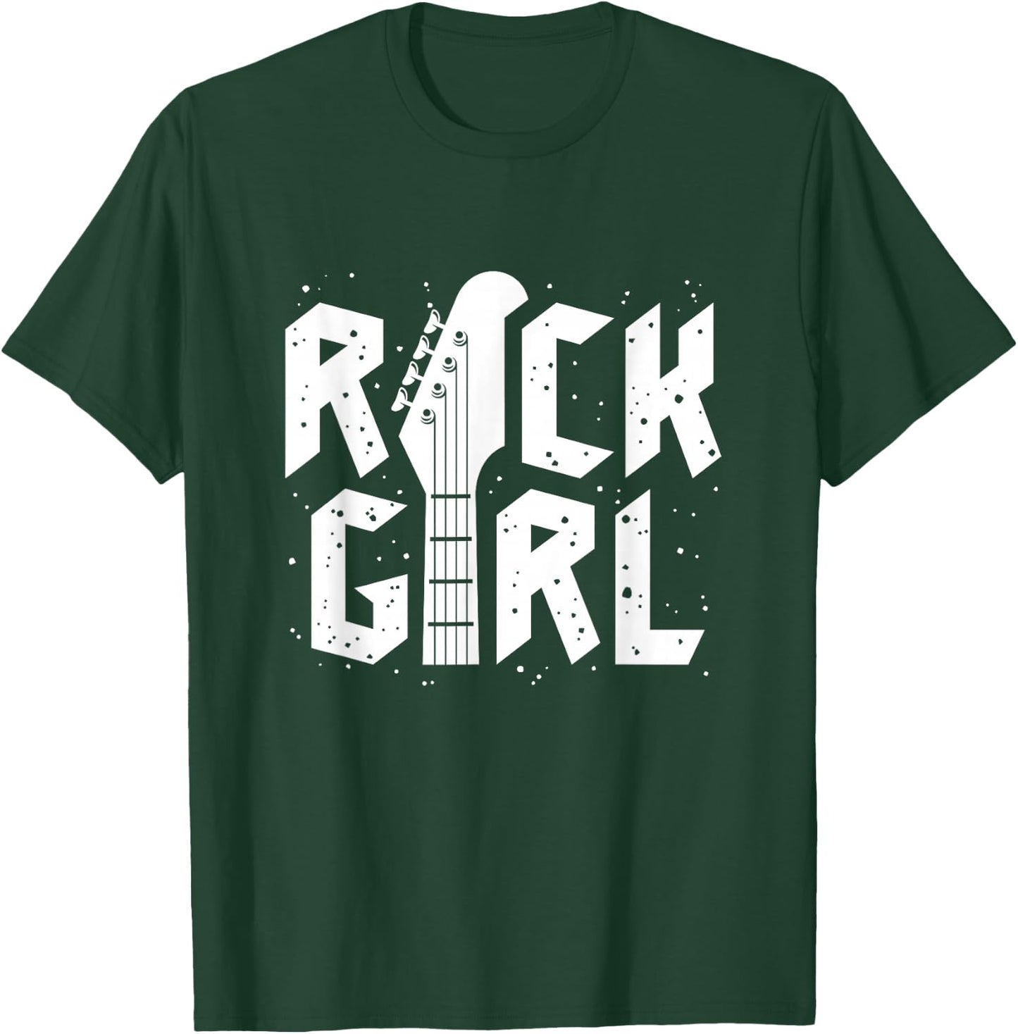 Rock Girls Rock N' Roll Music Illustration Outfit Graphic T-Shirt - T-Shirt | Forest