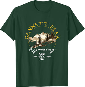 Gannett Peak Retro Vintage Apparel - Gannett Peak Souvenir T-Shirt - T-Shirt | Forest