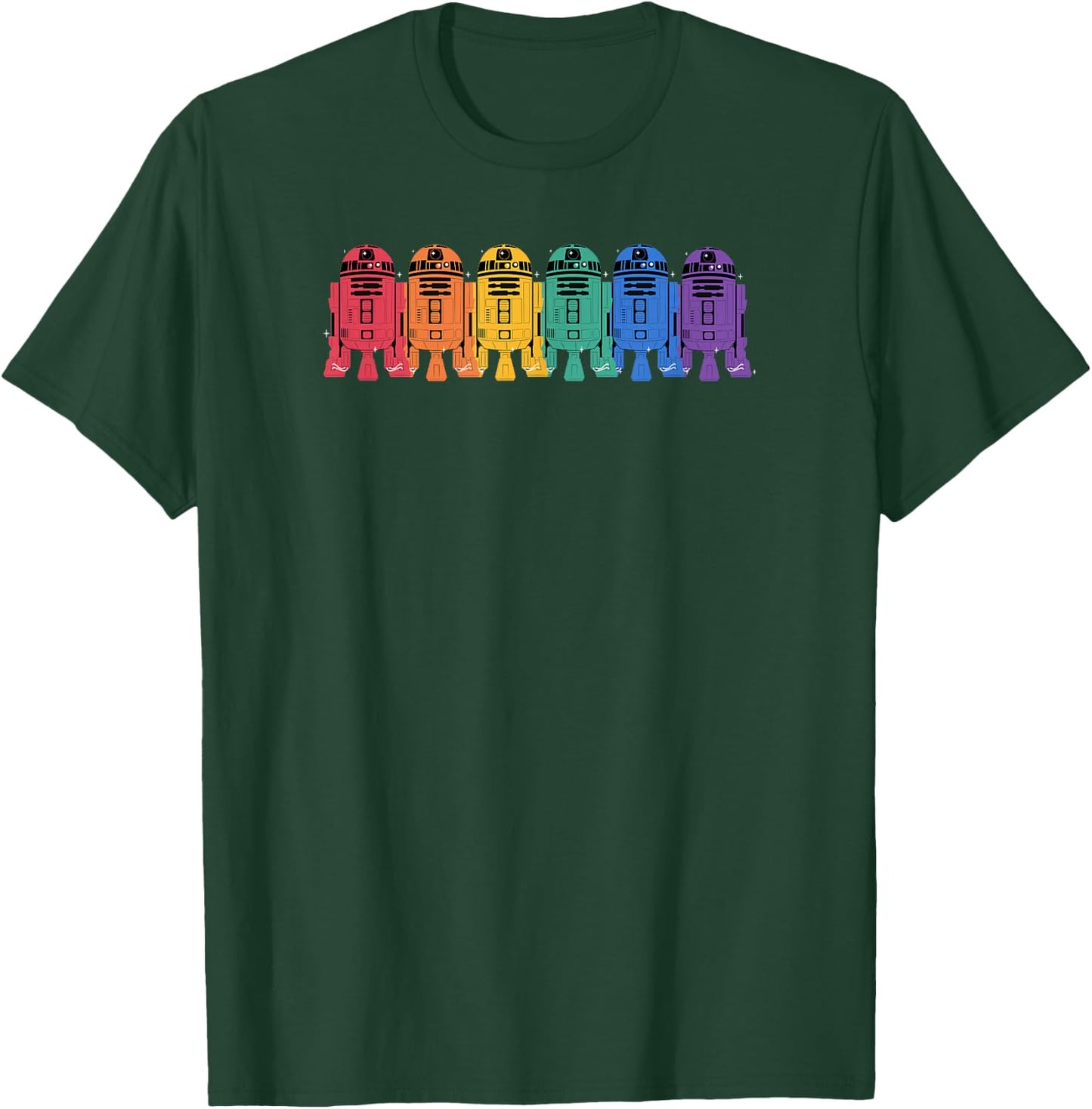 Star Wars R2-D2 Rainbow Line Fabulous Logo T-Shirt - T-Shirt | Forest