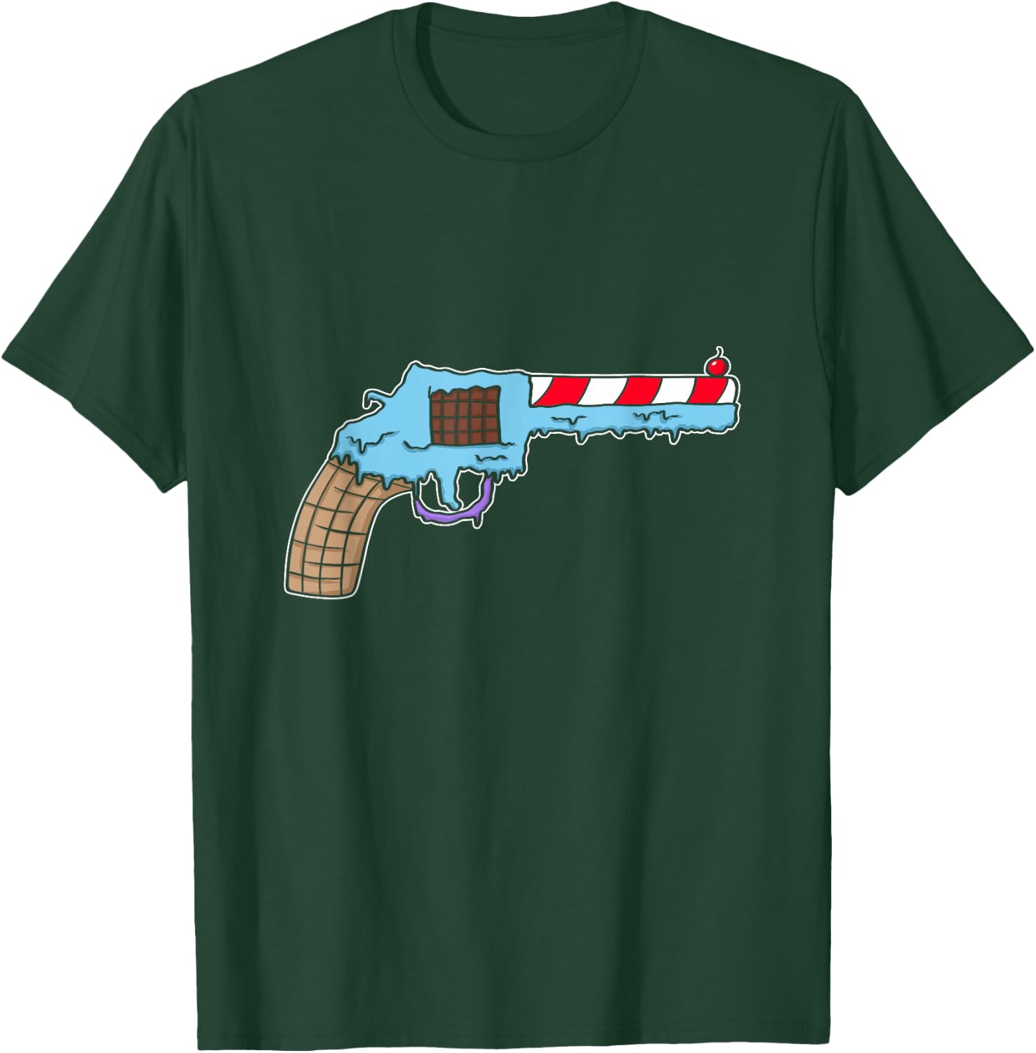Funny Ice Cream Gun Weapon Rifle Pistol Right 2nd Amendment T-Shirt - T-Shirt | Forest