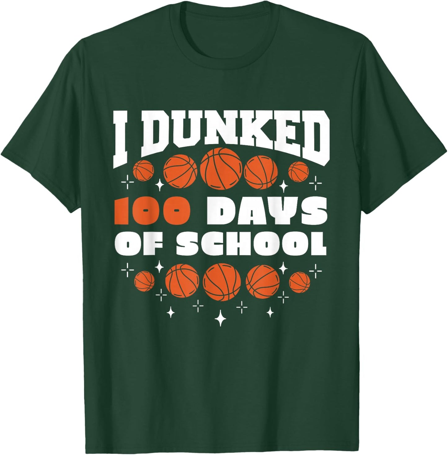 Basketball 100th Day Of School 100 Days Of School Toddler T-Shirt - T-Shirt | Forest