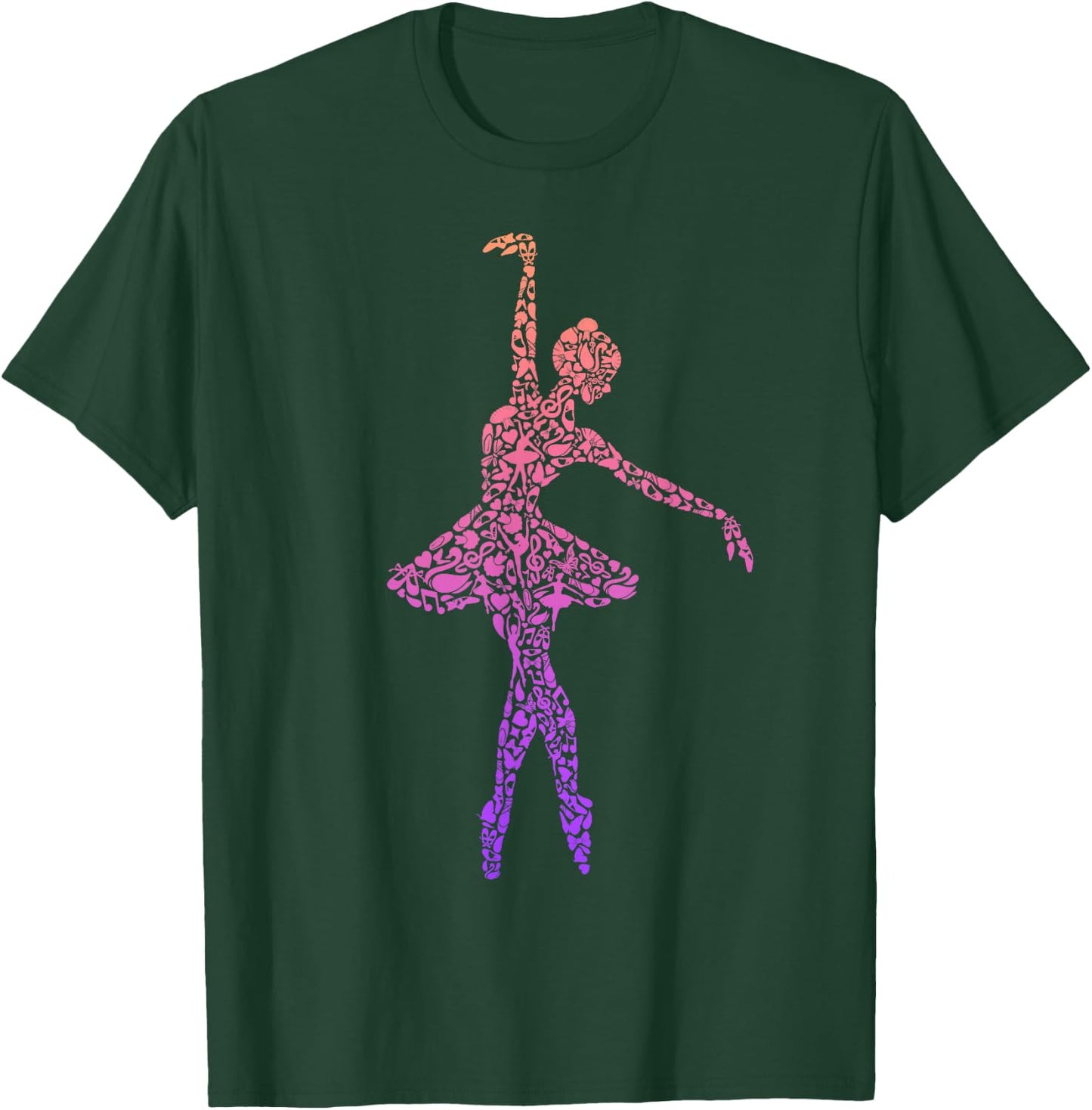 Ballet Ballerinas Women Kids Girls Ballet Dancer T-Shirt - T-Shirt | Forest
