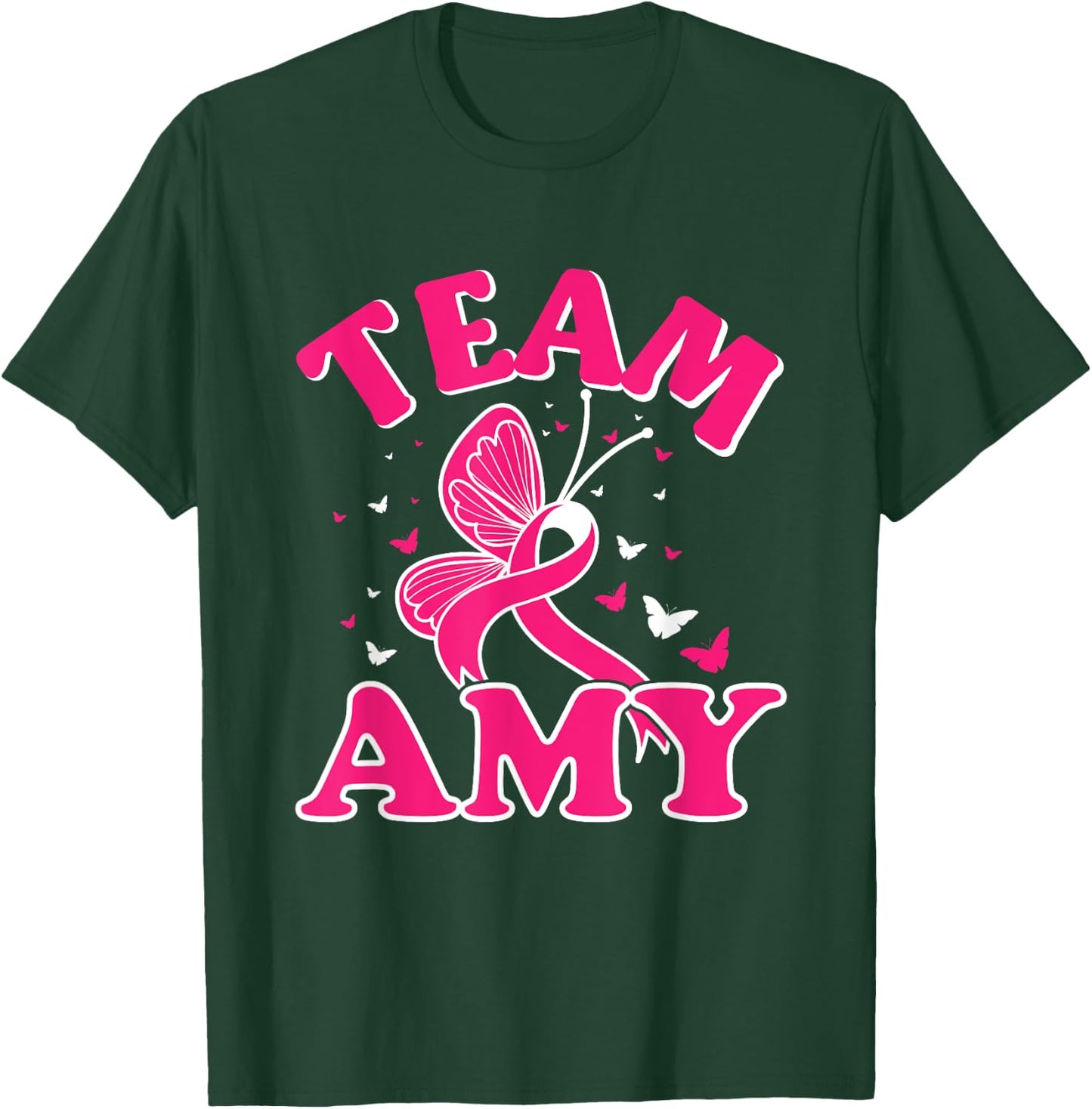 Team Amy - Breast Cancer Awareness Squad T-Shirt - T-Shirt | Forest