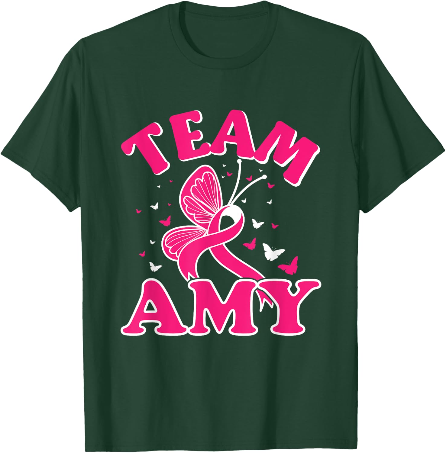Team Amy - Breast Cancer Awareness Squad T-Shirt - T-Shirt | Forest