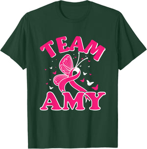 Team Amy - Breast Cancer Awareness Squad T-Shirt - T-Shirt | Forest