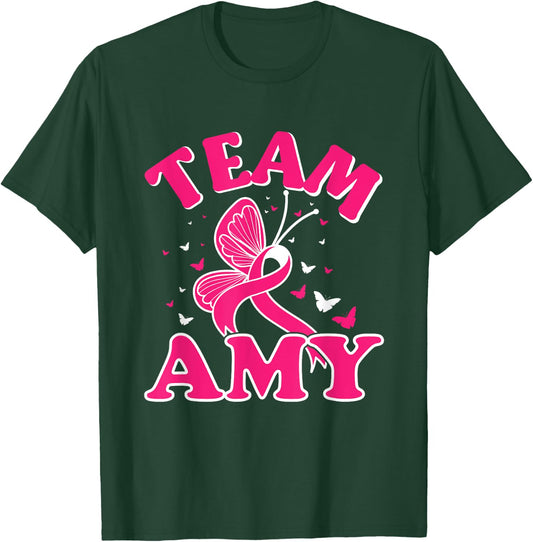 Team Amy - Breast Cancer Awareness Squad T-Shirt - T-Shirt | Forest