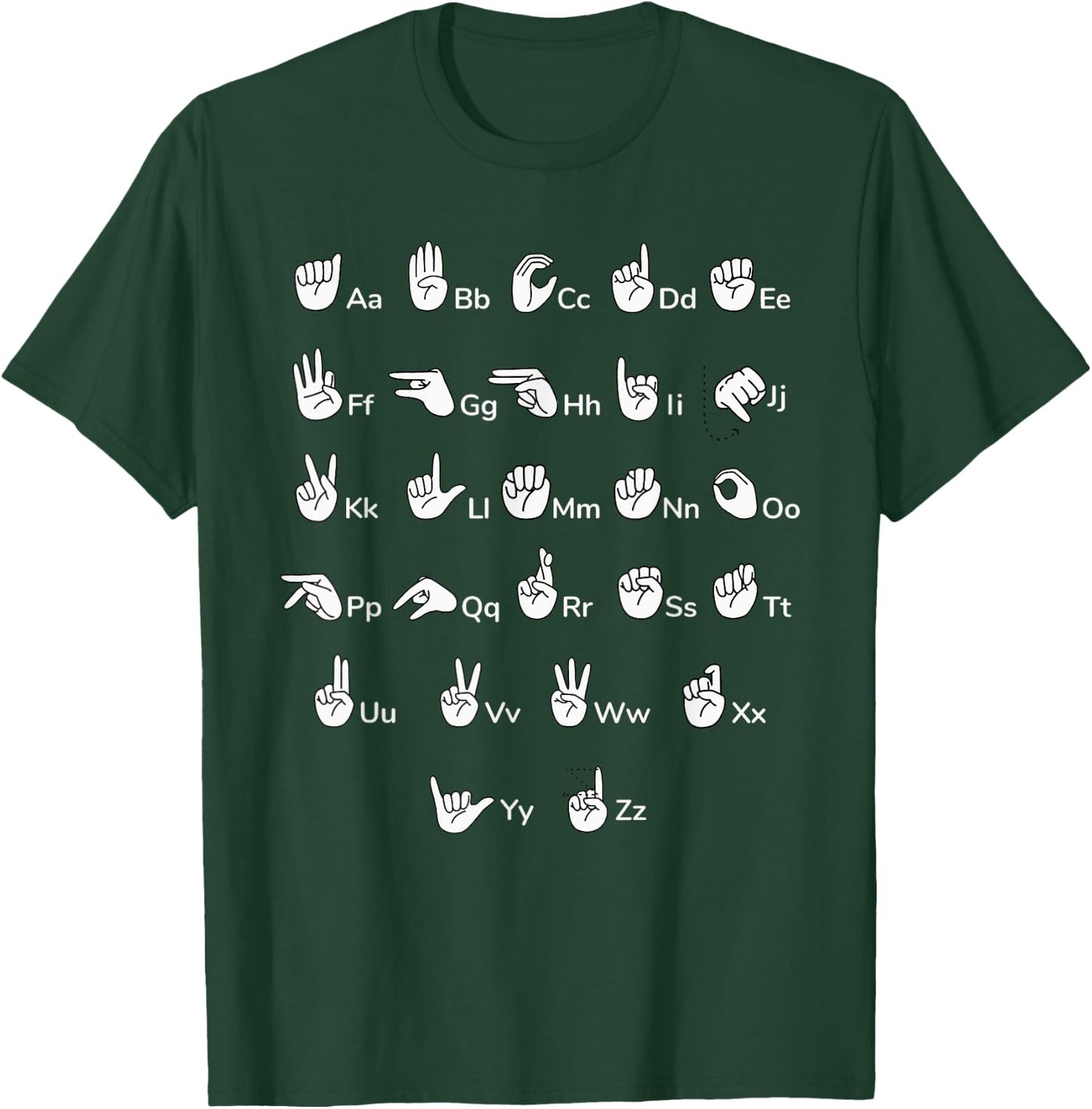 LP Speech Hand Sign Language Pathologist Funny ASL Learning T-Shirt - T-Shirt | Forest