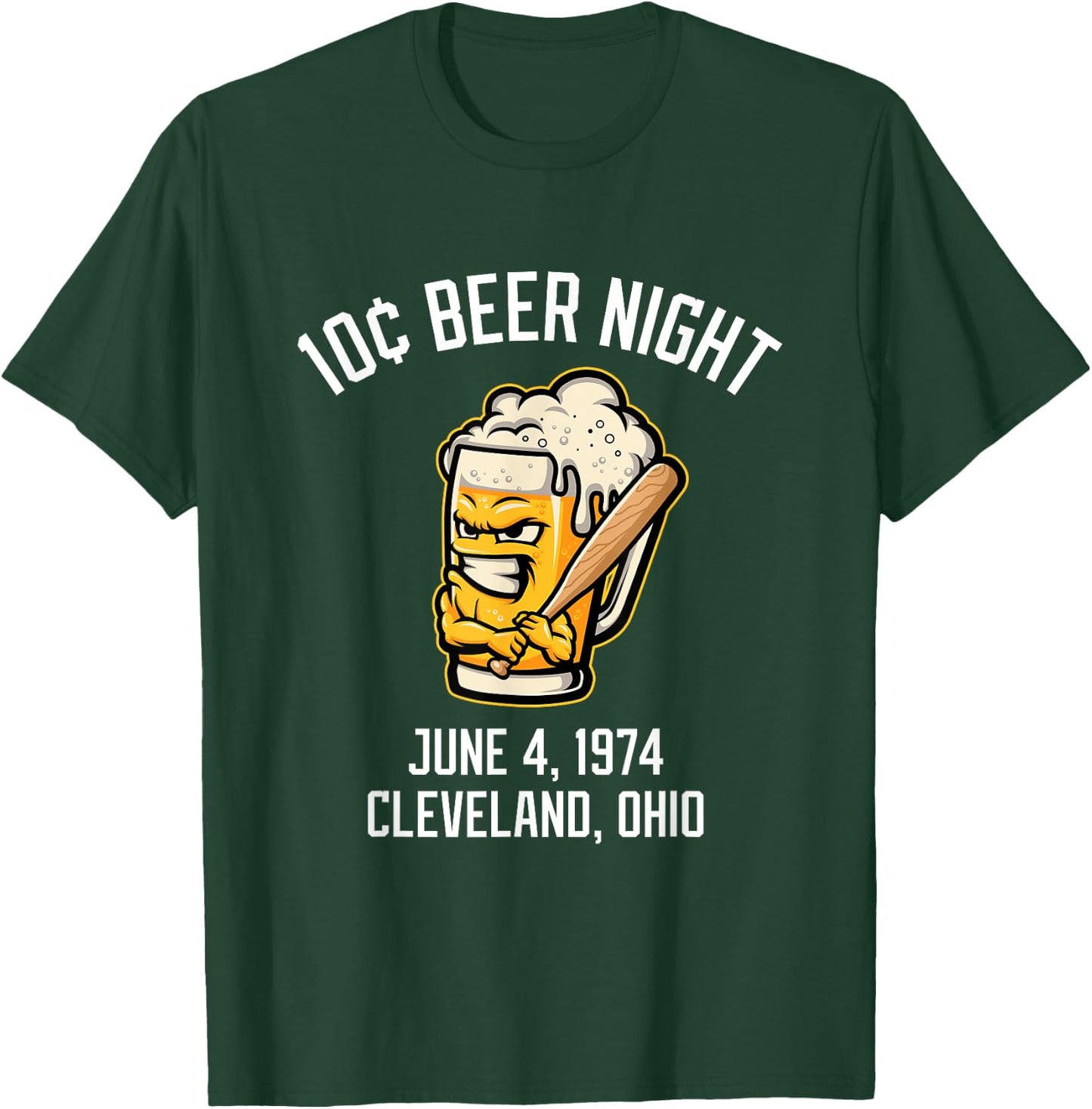 10 Cents Beer Night June 4, 1974 Cleveland Ohio Fan Brawl T-Shirt - T-Shirt | Forest