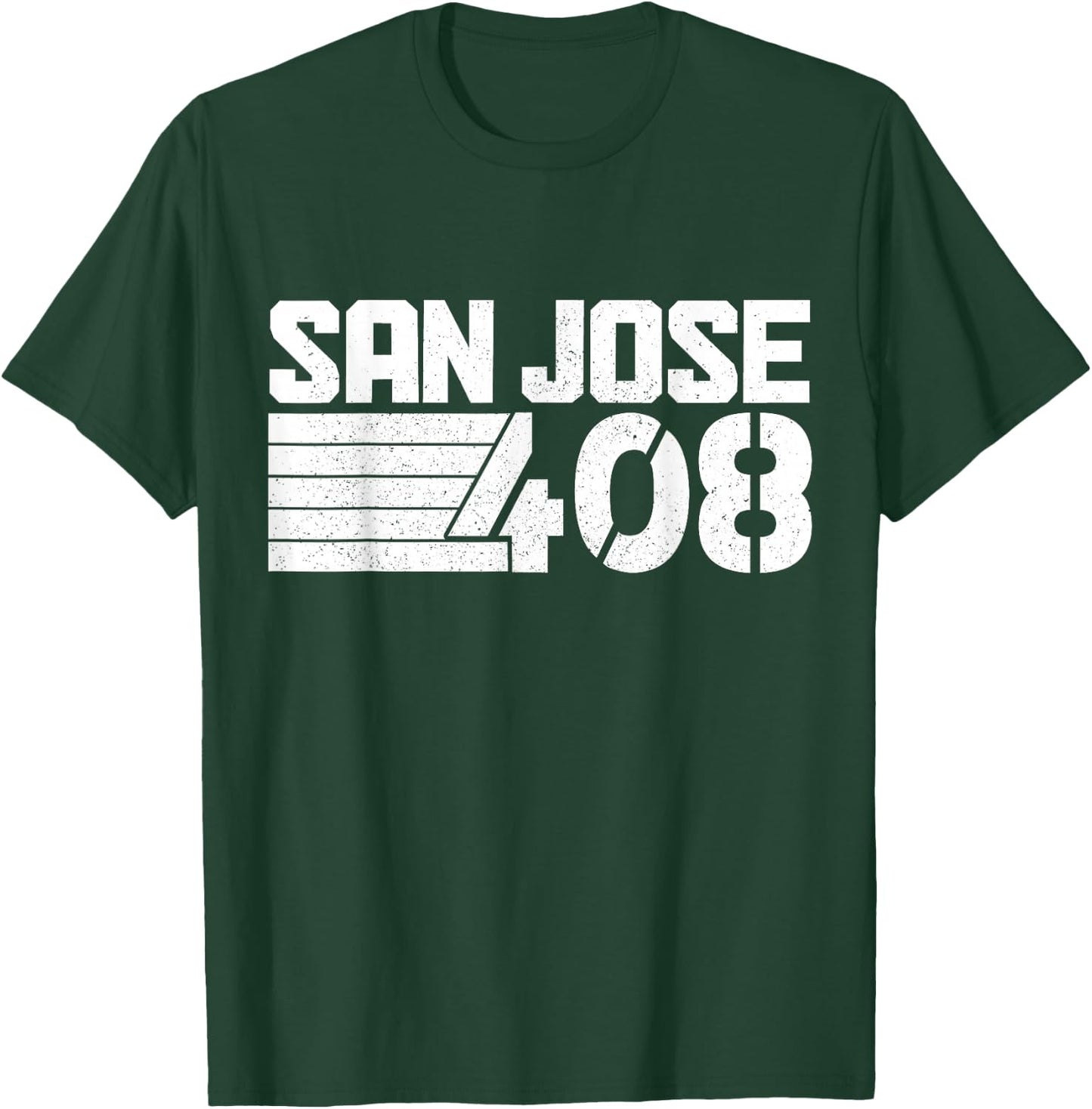 San Jose California 408 Area Code Pride Vintage T-Shirt - T-Shirt | Forest