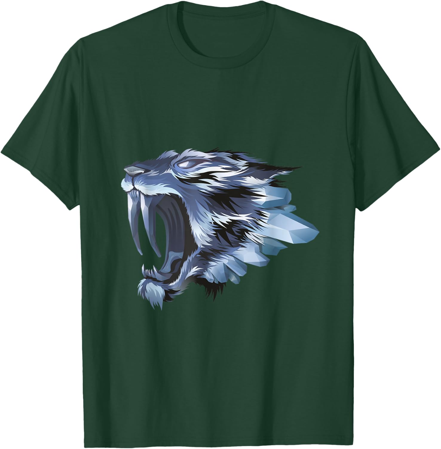 Prehistoric Smilodon Saber-Toothed Tiger T-Shirt - T-Shirt | Forest