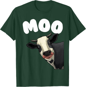 Cool Cow Women Moo Cow Farmer Herd Cows Cattle Lover T-Shirt - T-Shirt | Forest