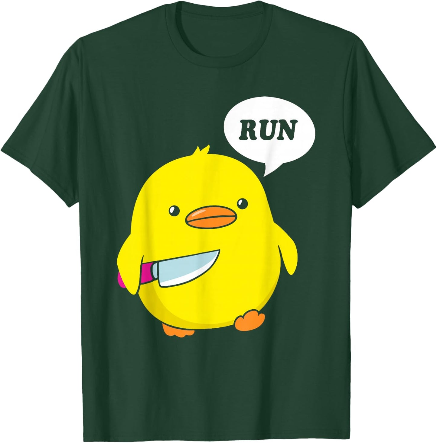 Slasher Duck Funny Duck With Knife T-Shirt - T-Shirt | Forest