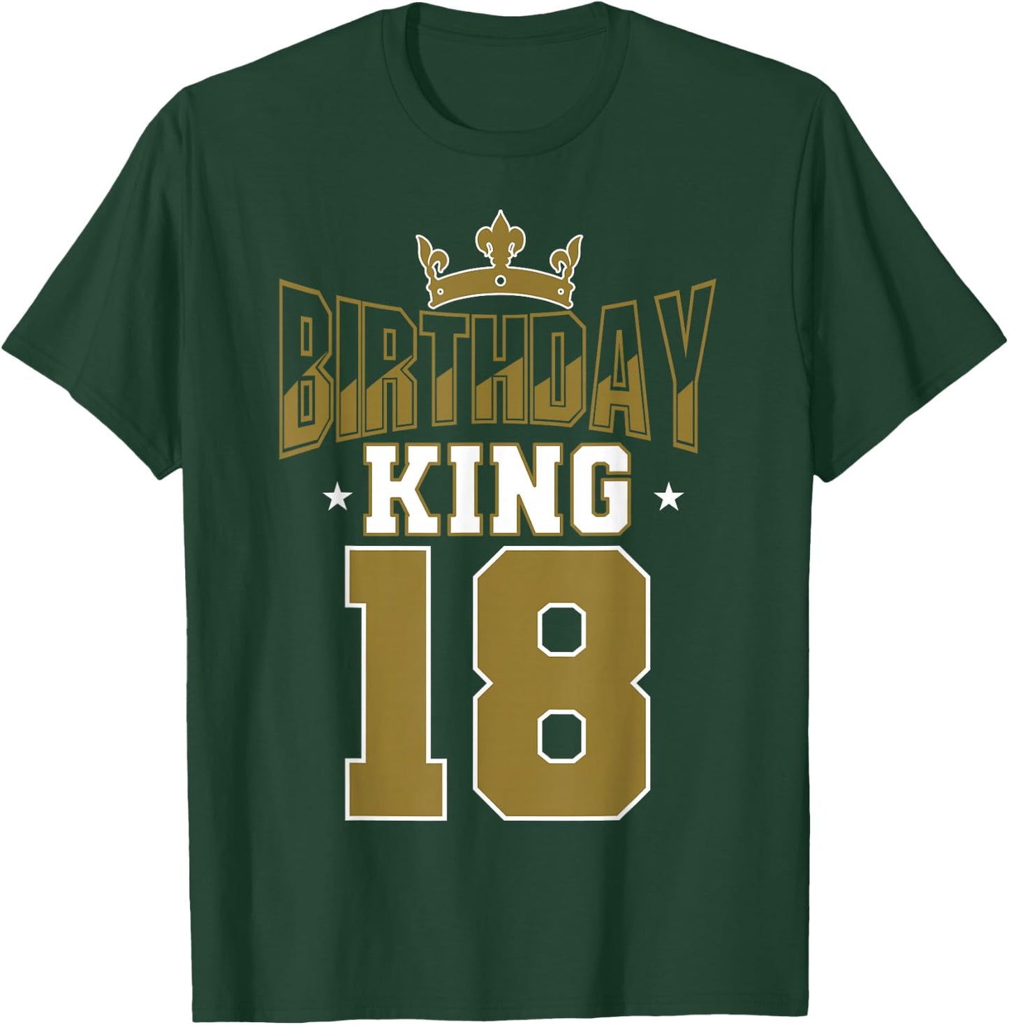 Birthday King 18 Bday Party Celebration 18th Royal Theme T-Shirt - T-Shirt | Forest
