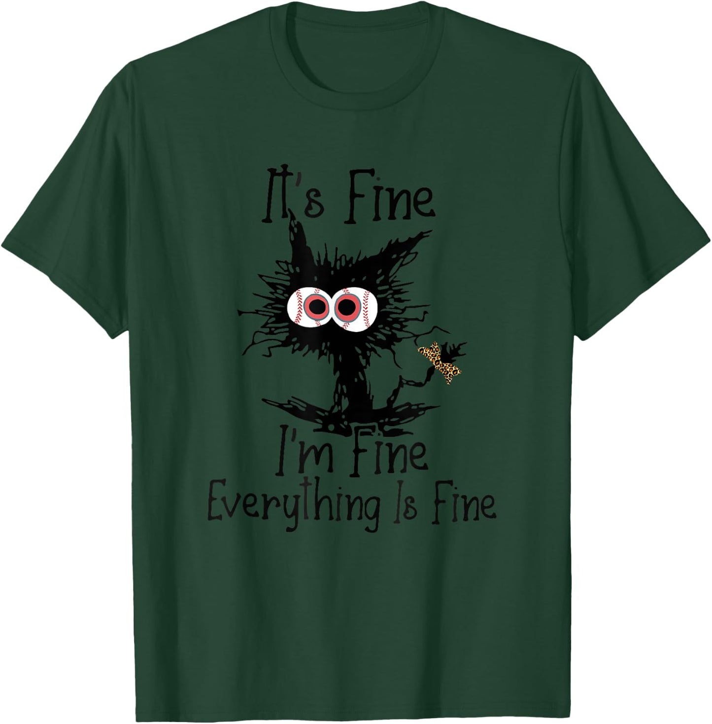 Bleached Baseball Mom Messy cat Softball Mom Mother's Day Women Kids T-Shirt - T-Shirt | Forest