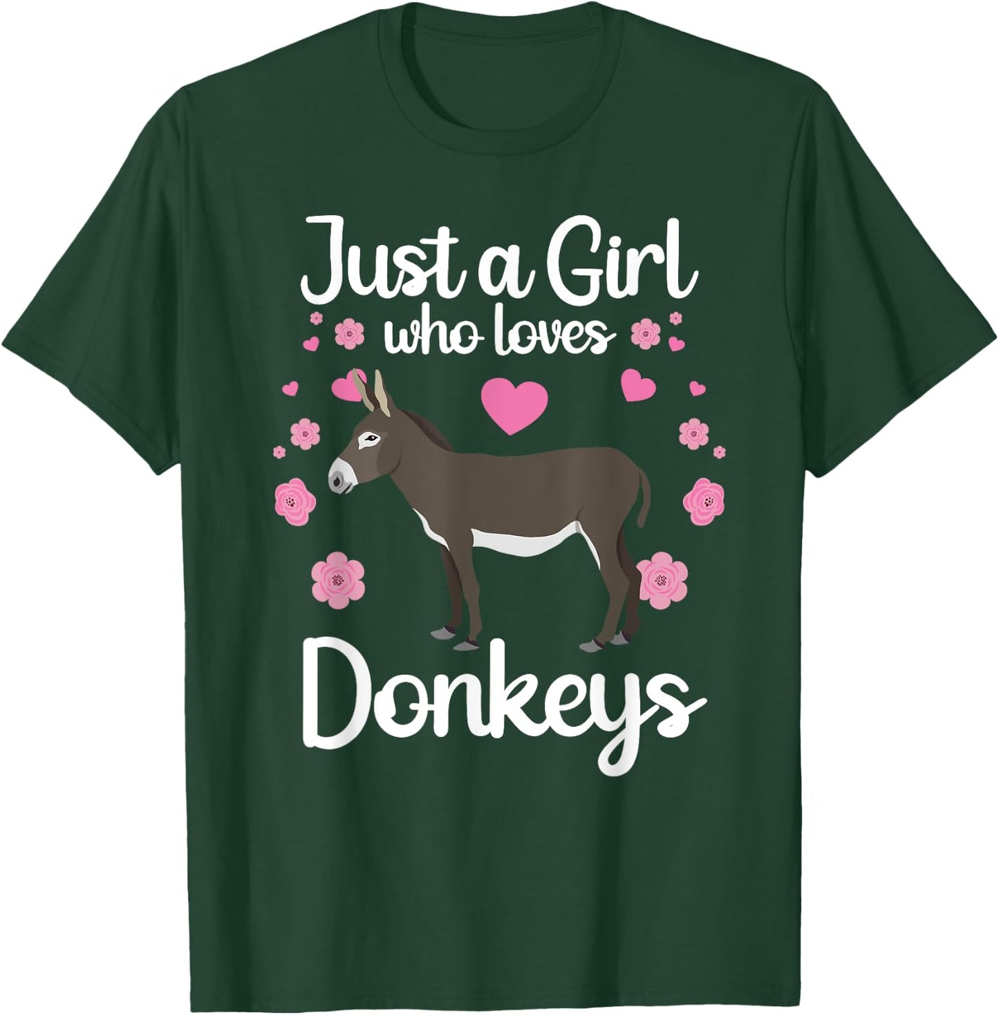 Cool Donkey Girlls Mule Horse Animal Lover Farming T-Shirt - T-Shirt | Forest