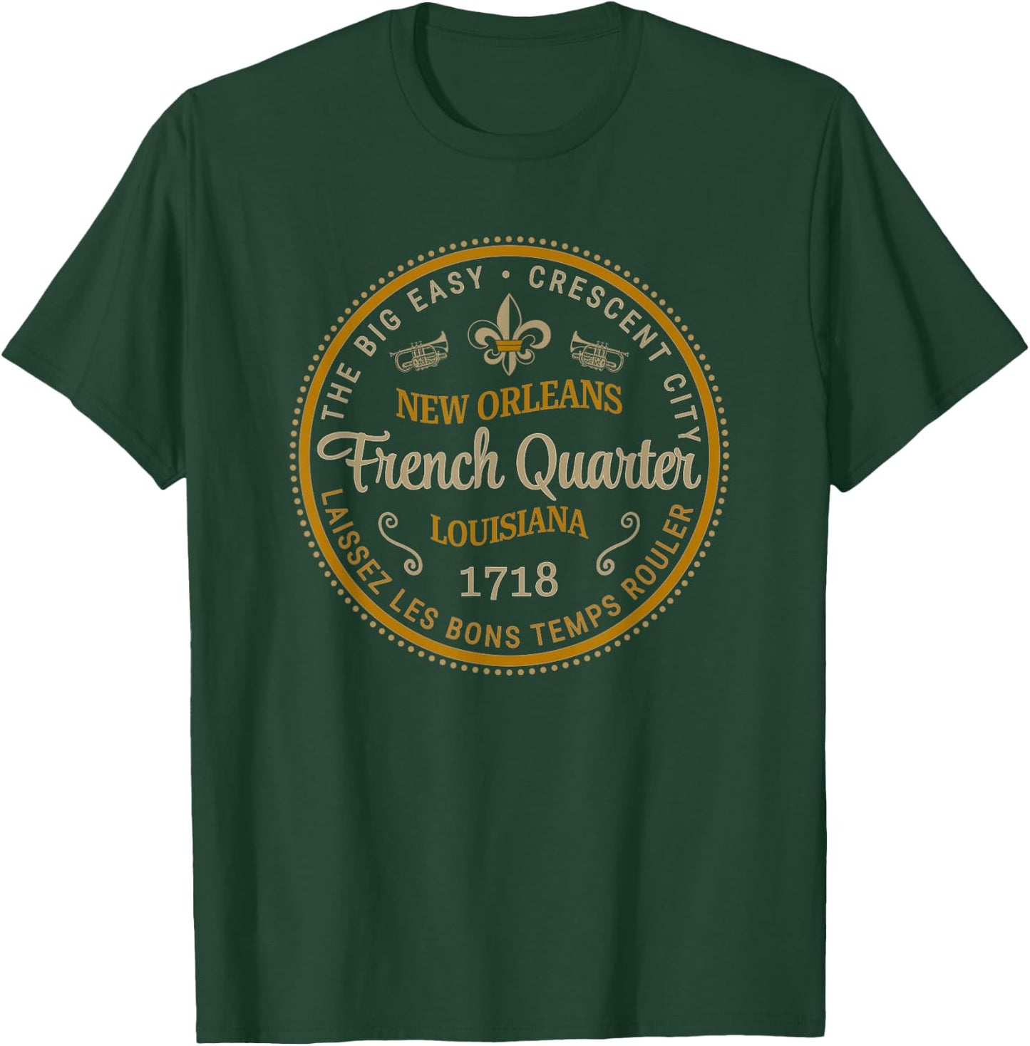 New Orleans French Quarter Laissez Les Bons Temps Roulier T-Shirt - T-Shirt | Forest